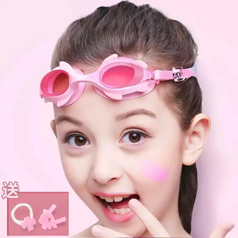 

CHILDREN'S Swimming Goggles Waterproof Anti-fog High-definition Industry Swimming Goggles BOY'S Girls Big Box Swimming Glasses E