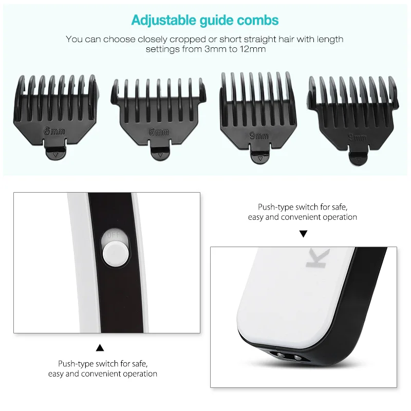 Rechargeable Electric Trimmer Professional Hair Clipper 5 in 1 Hair Shaving Machine Adjustable to Any Angle Beard Trimmer 40D