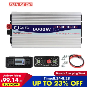 

Car Inverter 12V 220V 12V To 220V Intelligent Voltage transformer 3000/4000/5000/6000W Pure Sine Wave Solar Power Inverter