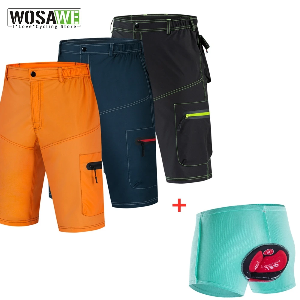 Мужские велосипедные шорты MTB для горного велосипеда с 5D подкладкой нижнее белье