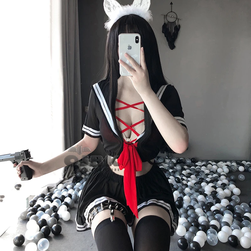 LILICOCHAN Ojbk Anime Cosplay Costume Student Black Uniform School Girl Ladies Erotic Dress For Women Soft Fabric Lace Miniskirt Outfit -Zentai shop online H62b325c29dae4d8693ce6b76f43ed5539.jpg