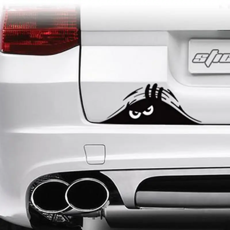 

ONEWELL 3D Car Funny Big Eyes Car Decal Black Sticker Peeking Monster Stickers for Car Decoration Auto Products Car Accessories