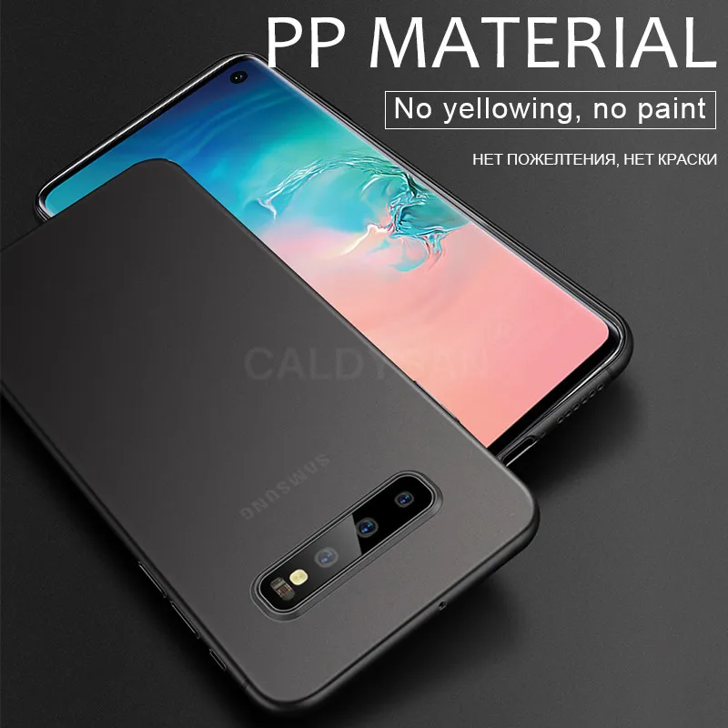 Роскошный ультра тонкий 0,2 мм матовый ПП чехол для samsung Galaxy S8 S9 S10 S10E Plus Note 8 9 10 Pro противоударный бампер чехол для телефона