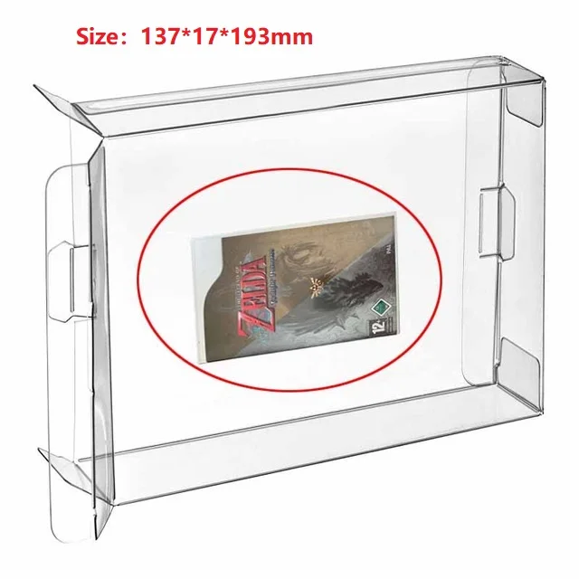 

Ruitroliker 100Pcs Clear Box Case Sleeve CIB Protector for Wii Games Cartridge Box