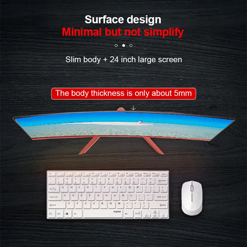 US $197.75 24 Curved 144Hz Gaming Monitor 19201080 IPS Protable Display Screen Movie Player Computer PC Desktop Monitor For XBOX Series