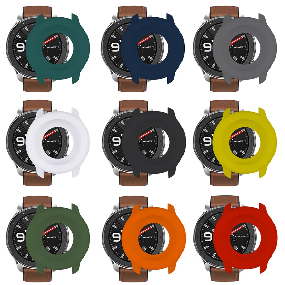 

For Huami Watch AMAZFIT GTR 47mm soft explosion-proof and break-proof full-cover silicone cover watch screen protective cases
