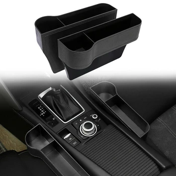 

2 X Car Seat space Catcher Organiser Storage Box Pocket W/ Cup Holder Side