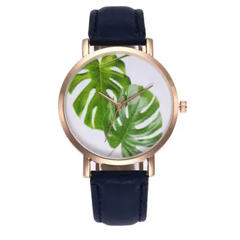 

Gold Shell Tropical Leaf Quartz Watch Strap Dress Wristband Trendy Women Cheap Movement Valentine Teenager Young Girl Lover Gift
