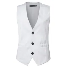 New Style Waistcoat Men's Suit Waistcoat Casual Solid Color Waistcoat Formal Wear Waistcoat Multi-color Vest Three Buckles