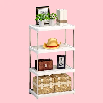 

1pc 4 Tier Storage Rack Solid Light Duty Storage Rack Shelf Unit Organizer for Hallway Bathroom Bedroom Kitchen