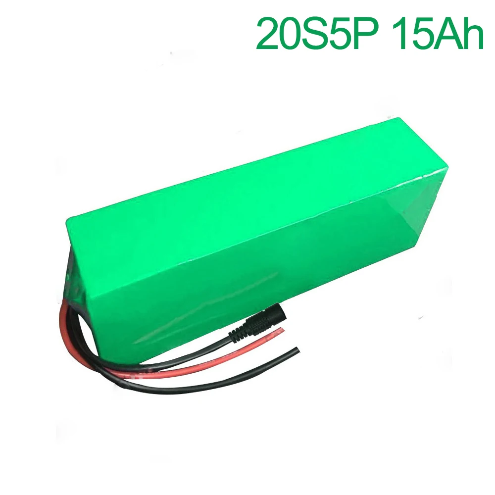 

72V 15Ah 20S5P 18650 Li-ion Battery electric two Three wheeled motorcycle bicycle ebike 380*100*70mm