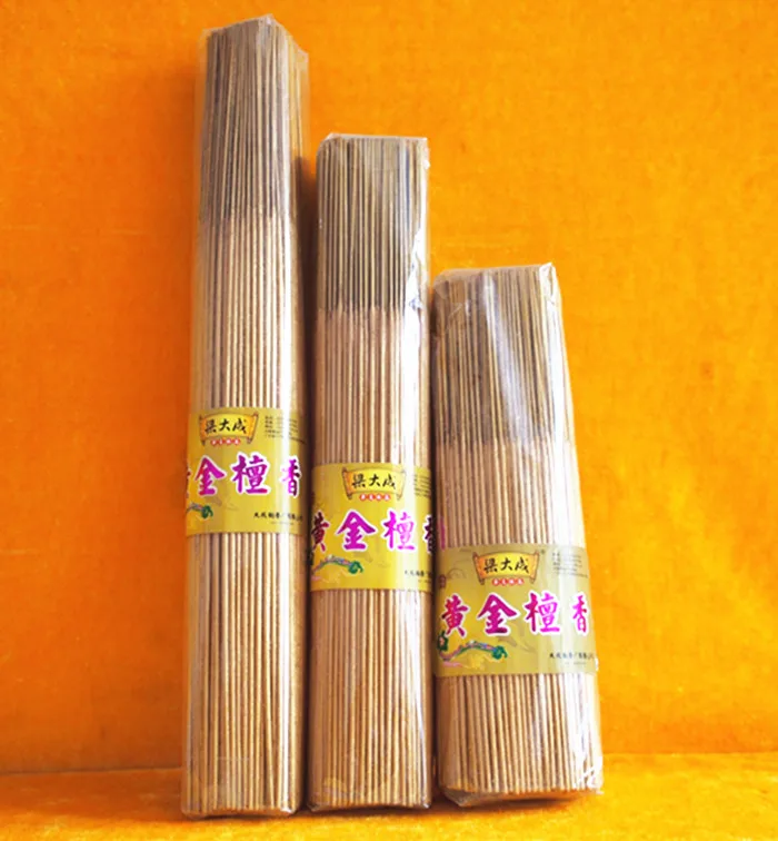 

Gold sandalwood line fragrant golden Goddess Guanyin for incense ritual Buddha incense long bamboo stick incense 500g