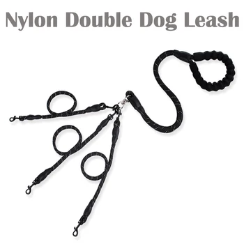 

Pet Walking Running Dog Leash Lead Long Braided Nylon Double Dog Leash Rope For 2/3/4/5/6 Dogs