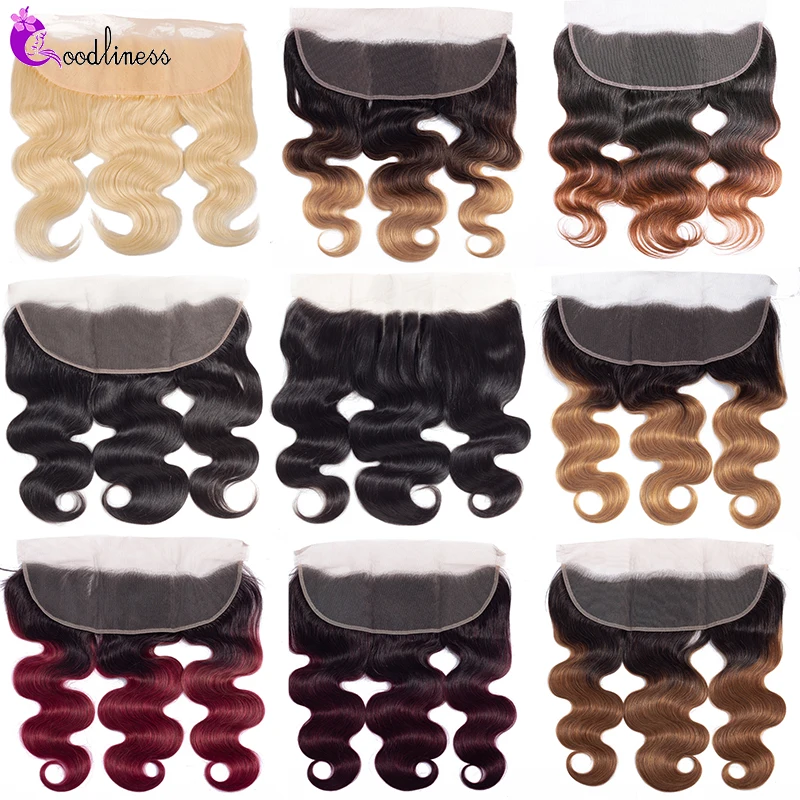 

Pre Plucked 13x4 Lace Frontal Closure Burgundy 99J Three Tone Ombre Brazilian Human Hair Lace Closure 613 Frontal Body Wave Remy