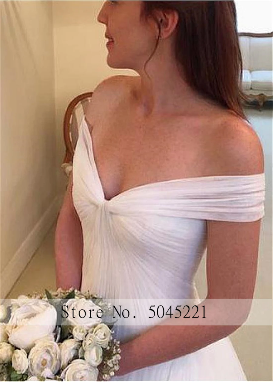 MYYBLE-Elegant-Tulle-Off-the-shoulder-Neckline-A-line-Wedding-Dresses-With-Pleats-Tulle-Bridal-Dress (1)