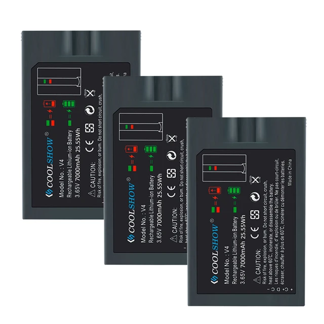 Batteries 7000mah for Ring Video Doorbell 2,Ring Stick Up Cam Solar Replace V4,Video Doorbell 3 Plus Lithium-Ion Battery 3 BATTERY