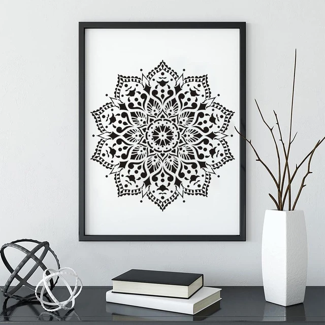 Card - Hollow Mandala Flower Spray Drawing Stencil Set