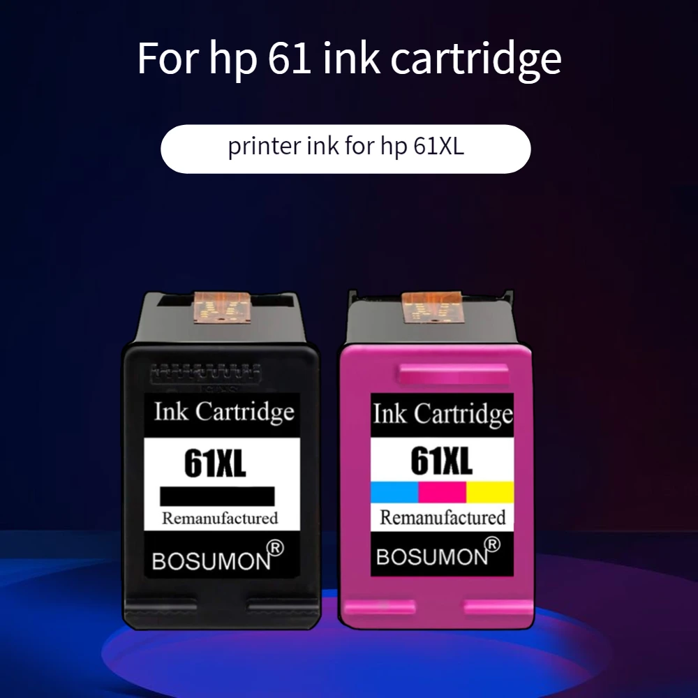 Bosumon 61XL заправленный чернильный картридж Замена для HP 61 XL Deskjet 1000 1050 1055 2000 2050 2512 3000