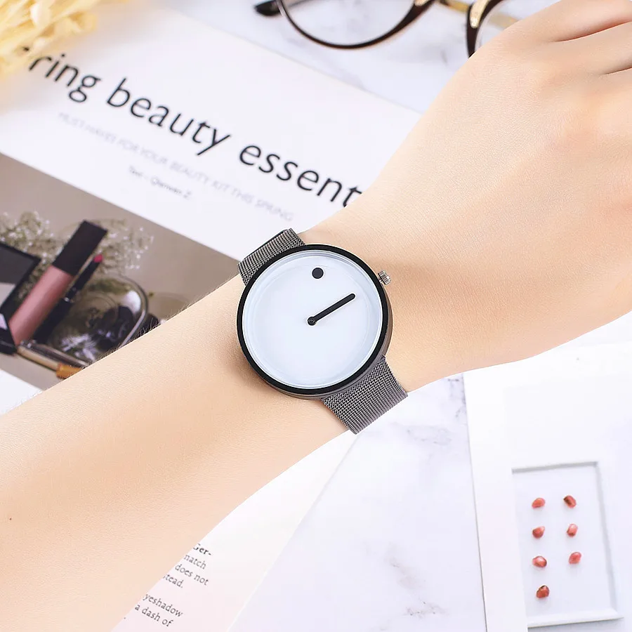

2019 Fashion Creative Women Watches Ultra-thin Mesh Belt Dot Watch Individual Simple Quartz Watch Relogio Feminino Reloj Mujer