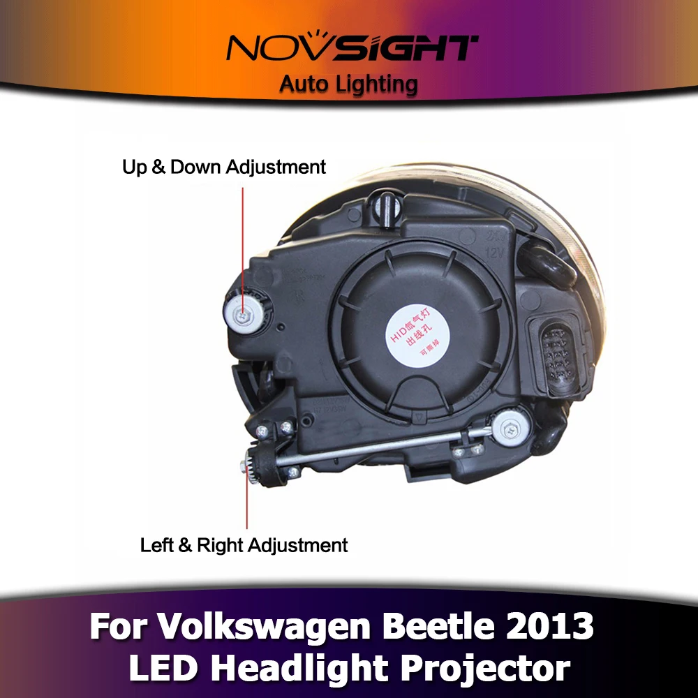 NOVSIGHT 2 шт. световая сборка поворотник для Volkswagen Beetle 2013 светодиодный проектор фар фары сборка лампы Автомобили лампы