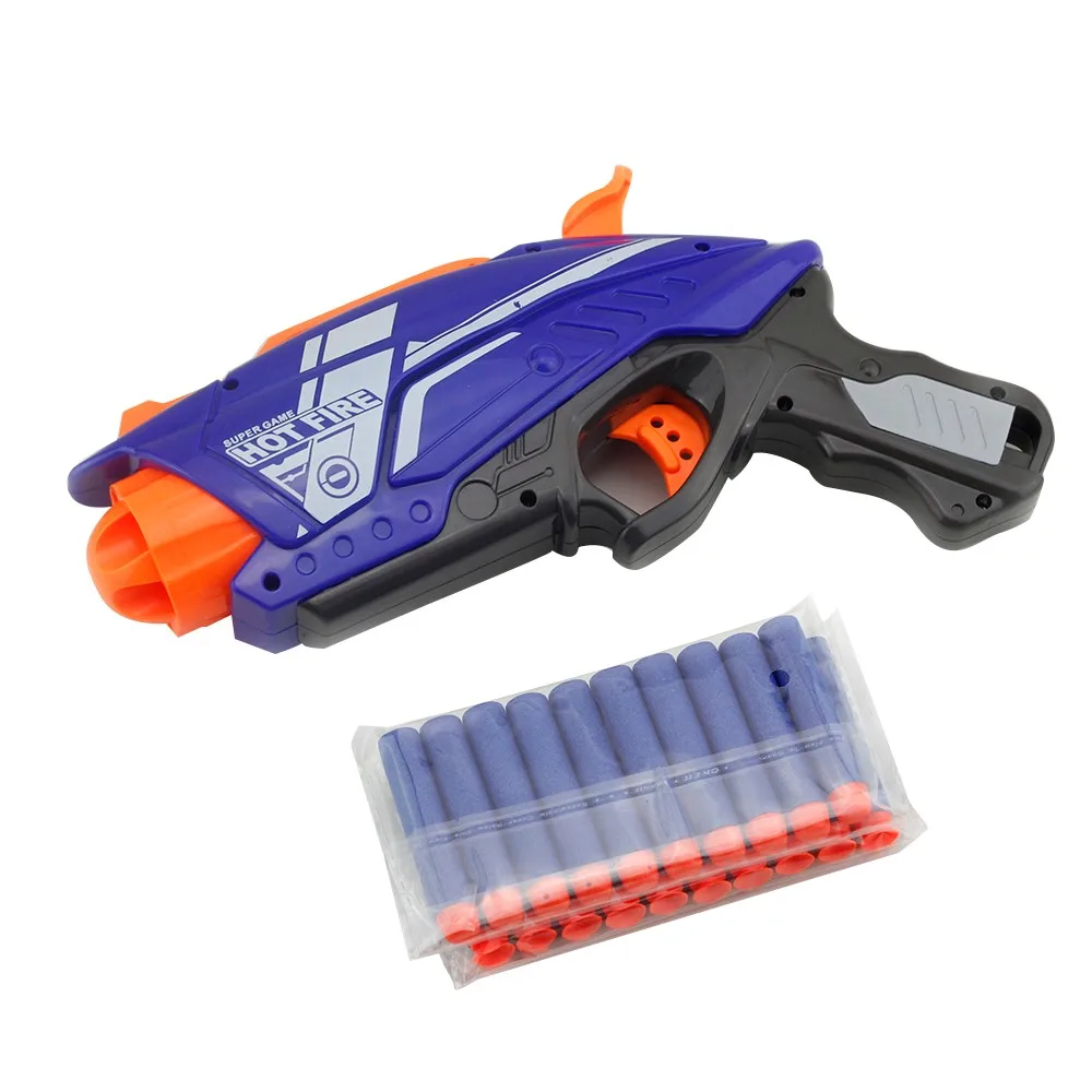 Пластиковый игрушечный пистолет для NERF Elite Blaster с 20 шт мягкой EVA присоской пули детское ружье игрушка подарок для детей J0252