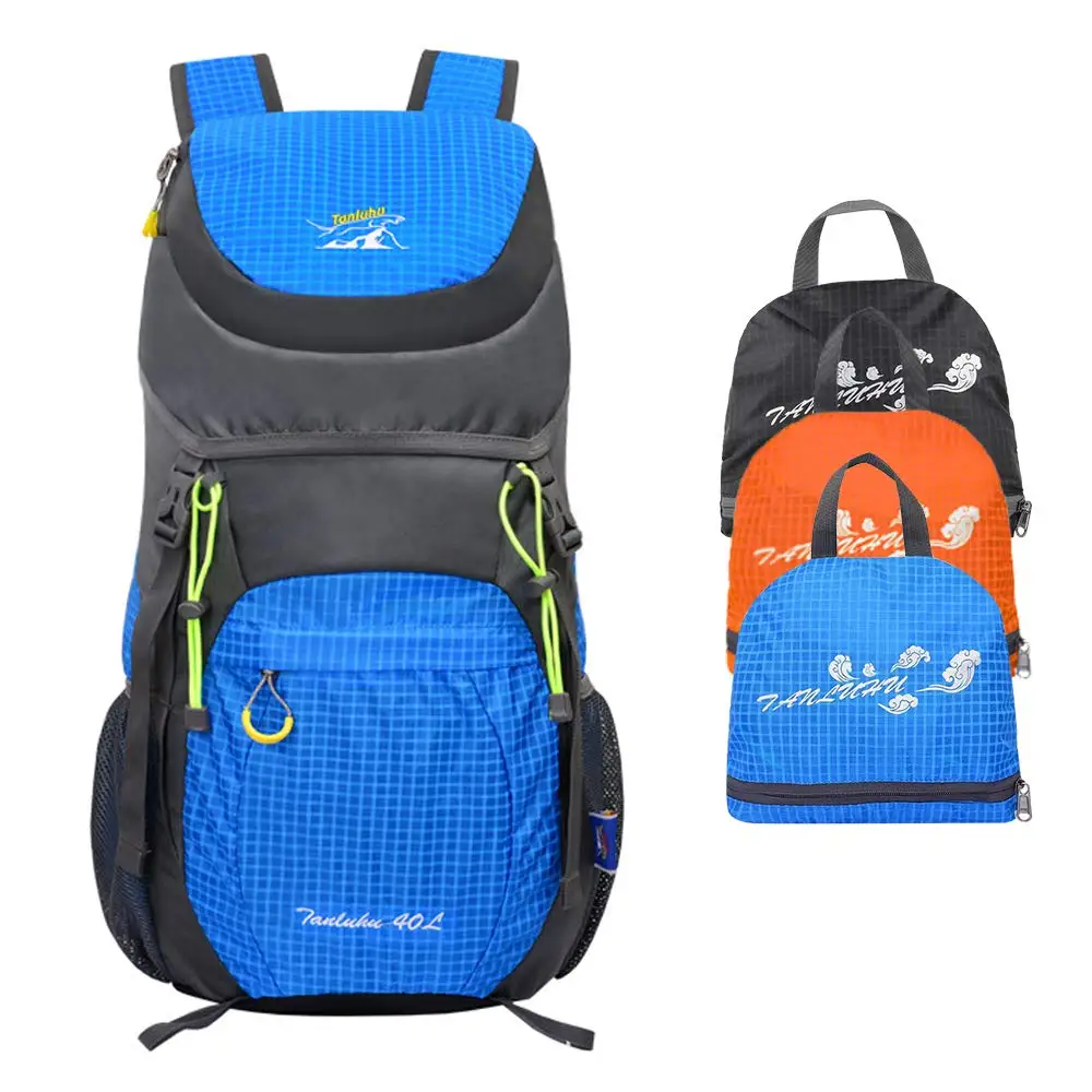 40L складной рюкзак, водонепроницаемый рюкзак для альпинизма, ультралегкий рюкзак для ноутбука, легкий рюкзак для путешествий и пеших прогулок