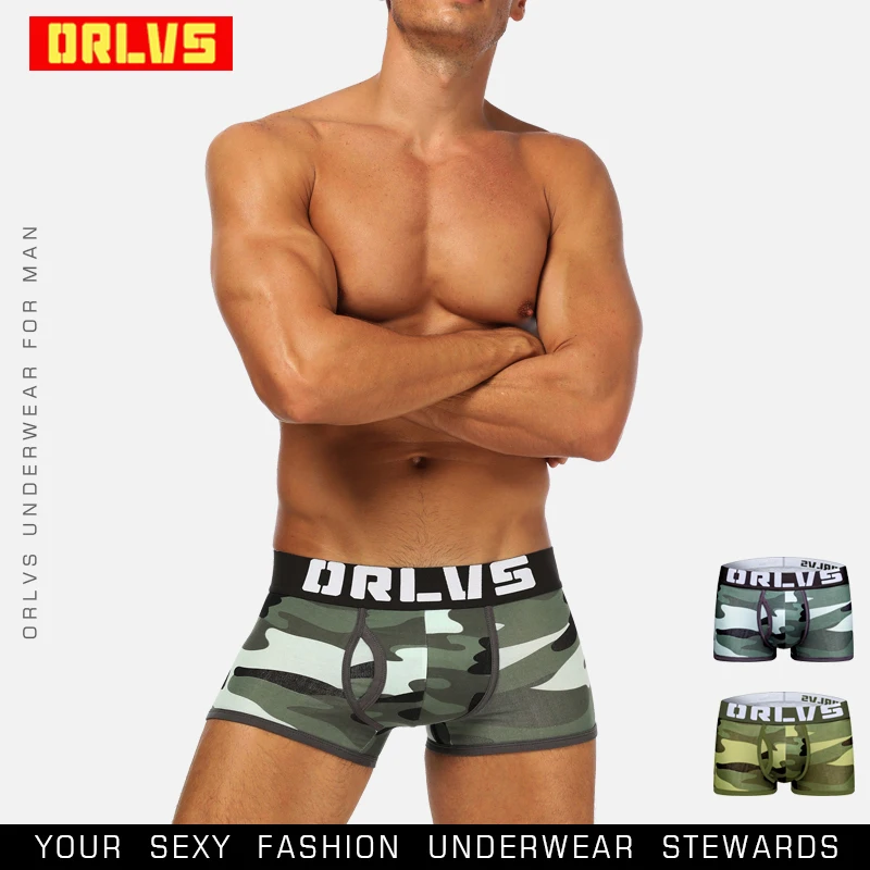 ORLVS Brand Men Boxers Male Underpants Breathable Cotton Comfortable Panties Quick Dry Underwear | Мужская одежда
