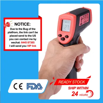 

Non-Contact High Precision Infrared Thermometer Handheld Infrared IR Thermometer Gun Temperature Measuring Device No Battery