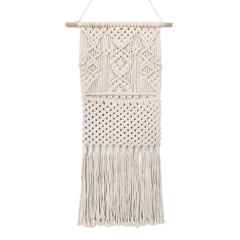 

Magazine Storage Organizer Mail Holder Wall Mount Cotton Wovening Hanging Pocket Home Decor, 15.7 Inch W x 29.5 Inch L