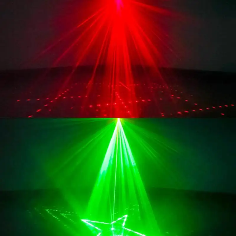 VKTECH мини RGB лазерный светильник 128 узоров портативный лазерный проектор для сцены диско DJ светильник ing Effect для домашнего свадебного украшения