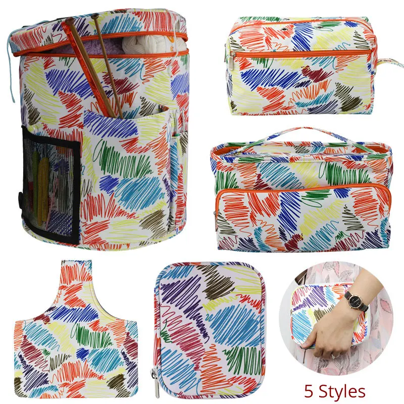 Empty Yarn Storage Bag For Crochet Hooks And Knitting Needles Crochet Bag DIY Weave Sewing Tools Bag 7 Styles Knitting Bag