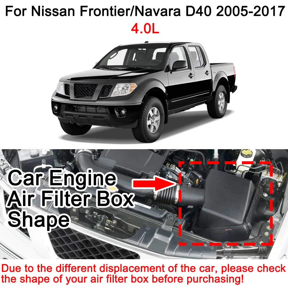 Воздушный фильтр 16546-7S000 для Nissan Navara Frontier D40 2005 2006 2007 2008 2009 2010 2011 2012 2013 4.0L комплект