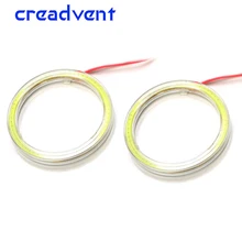 2 шт. светодиодный светильник в виде ангельских глаз автомобиль гало кольца 60/70/80/90/100/110/120 мм Авто дневные ходовые огни, Ангельские глазки в байкерском стиле яркий абажуры 12v cob