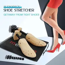1 Piece Wooden Shoe Stretcher Shoes Stretcher Wooden Shoe Tree Shaper Rack Wood Adjustable Expander Trees Size S/M/L Man Women