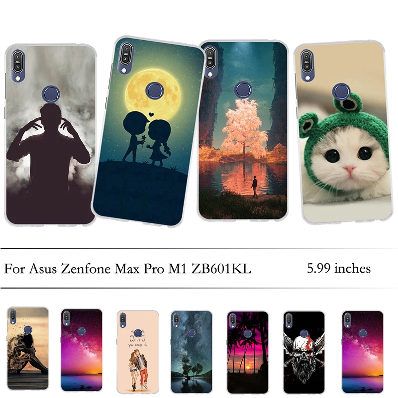 Чехол для Asus Zenfone Max Pro M1 ZB601KL силиконовый мягкий ТПУ чехол телефона ZB602KL