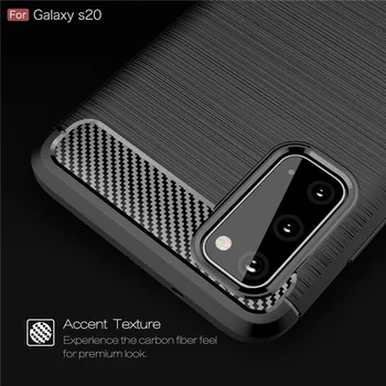 

For Samsung Galaxy S20 S 20 Ultra Casing Silicone Soft TPU Brushed Carbon Fiber Texture Cover For Samsung S20+ S 20 Plus 5G Case