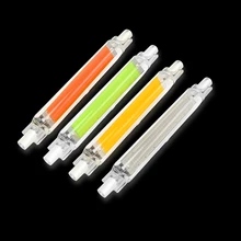 

5PCS Dimmable R7s 78mm 118mm J78 J118 12W 20W LED COB Flood Light Glass Ceramic Tube Light Bulbs Red Blue Yellow Green