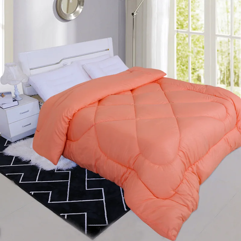 Одеяло весна осень зима толстый теплый удобный мягкий двойной студента общежитии дома отель пространство хлопок одеяло s - Цвет: Orange