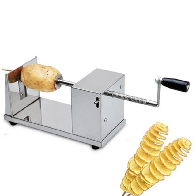 Manual Stainless Steel Spiral Chips Machine Tornado Potato Cutter