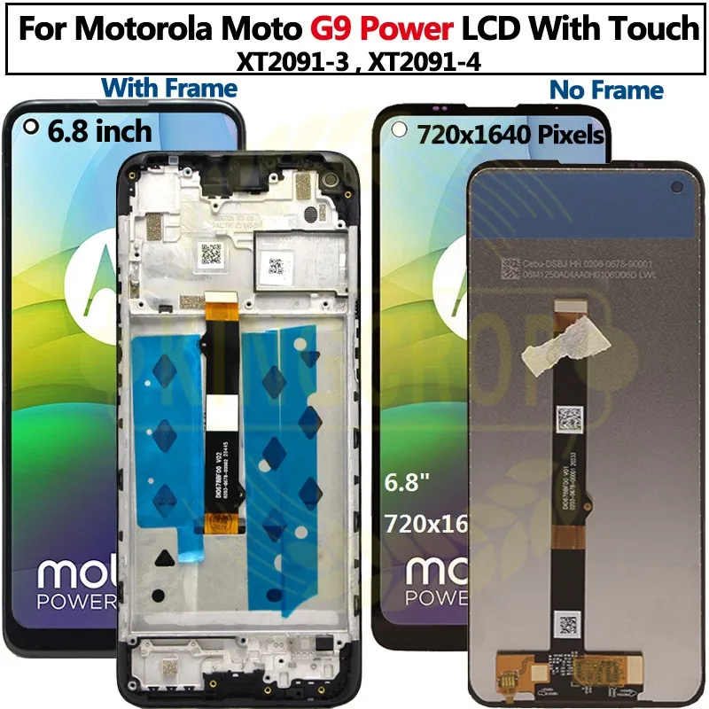 Écran + Tactile Pour Motorola Moto G9 Power - Noir - Neuf - Pièce Détachée D'origine