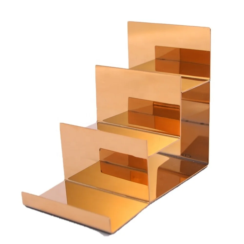 

Multi-layer Polished Gold Wallet Hand Bag Display Stand on the Counter of Hot-selling Shops