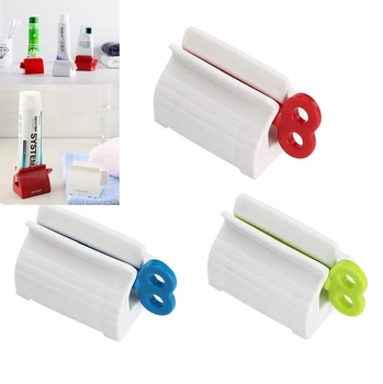 

1PC Home Multifunction Plastic Rolling Toothpaste Tube Squeezer Children Manual Toothpaste Dispenser Bathroom Gadget
