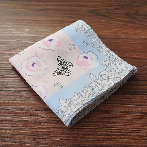 29 Handkerchiefs Women Cotton High Quality Soft Funny Printed Plaid Various Color Casual Ladies Pocket Square Elegant Chic Trendy - Цвет: 29