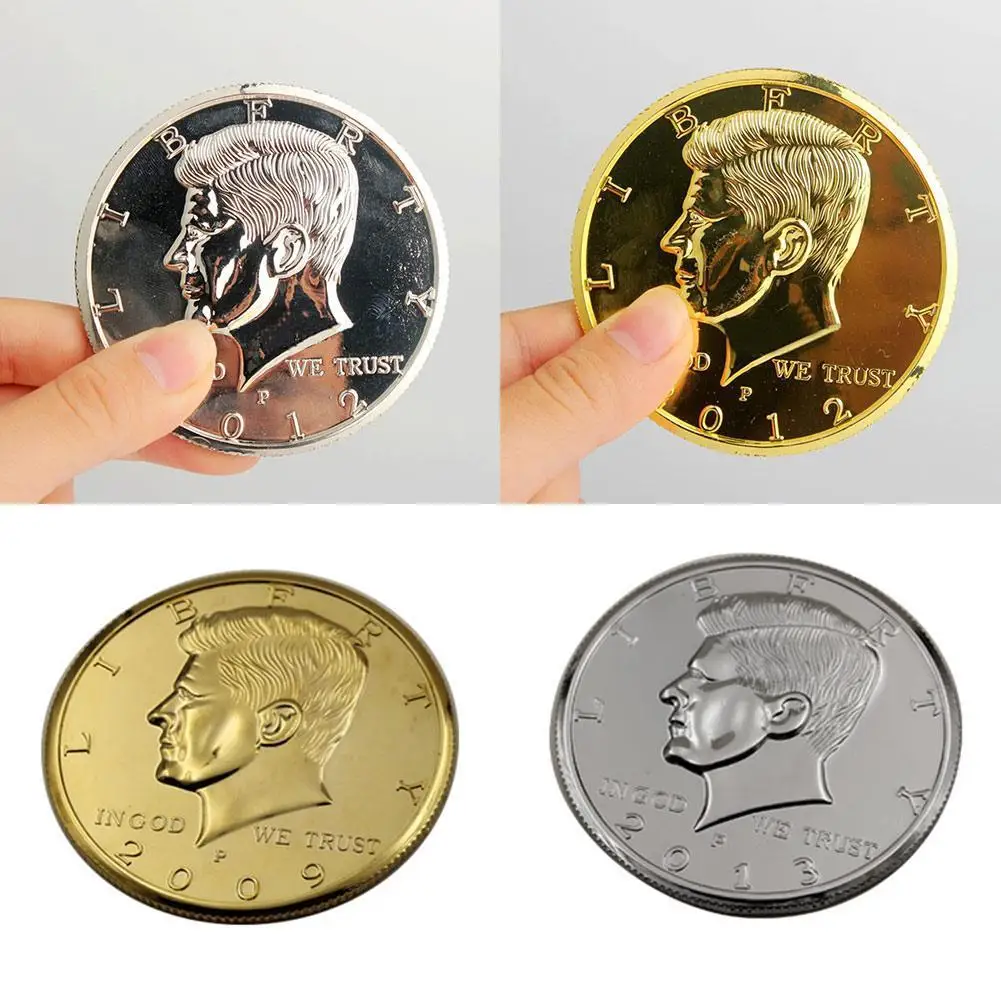

Silver/Gold Color Jumbo Coin 73mm Quality Top MSW1850 Magician Tricks X6S5 Gimmick B9I8