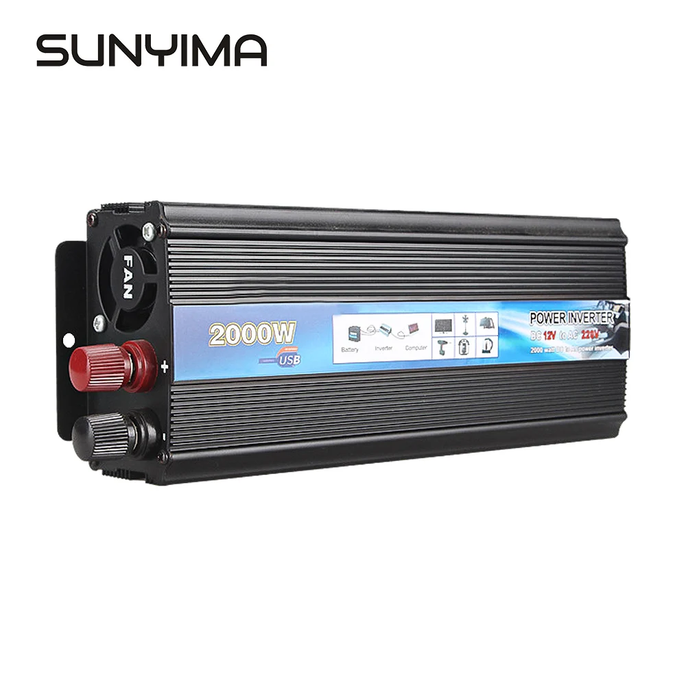 SUNYIMA модифицированный синусоидальный инвертор DC12V/24 V к AC220V 50HZ усилитель конвертера мощности для автомобиля Инвертор бытовой DIY