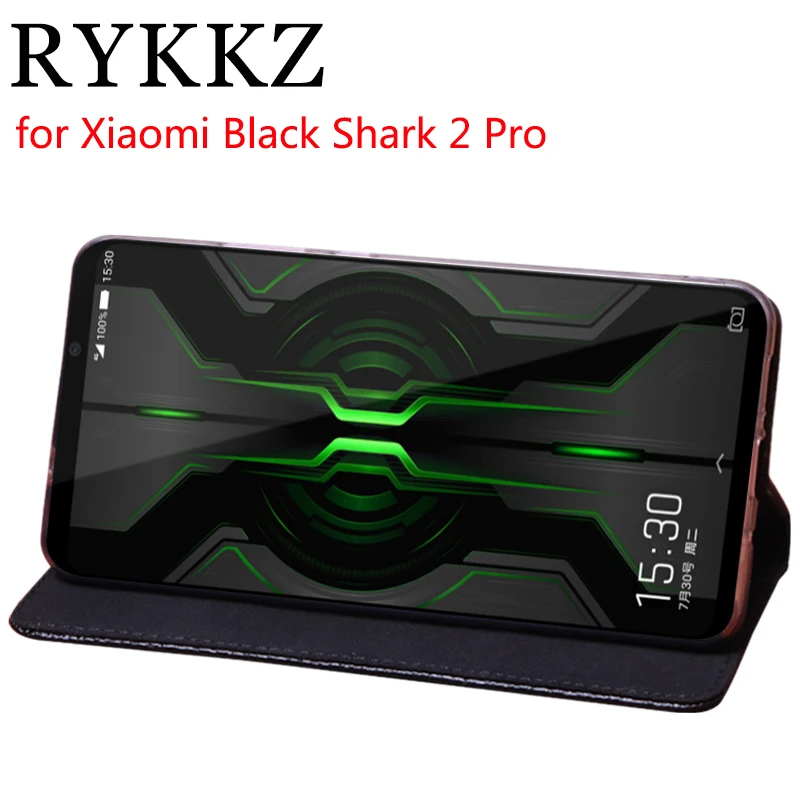 Роскошный кожаный чехол книжка RYKKZ для Xiaomi Mi Black Shark 2 Pro 6 39 '' подставка