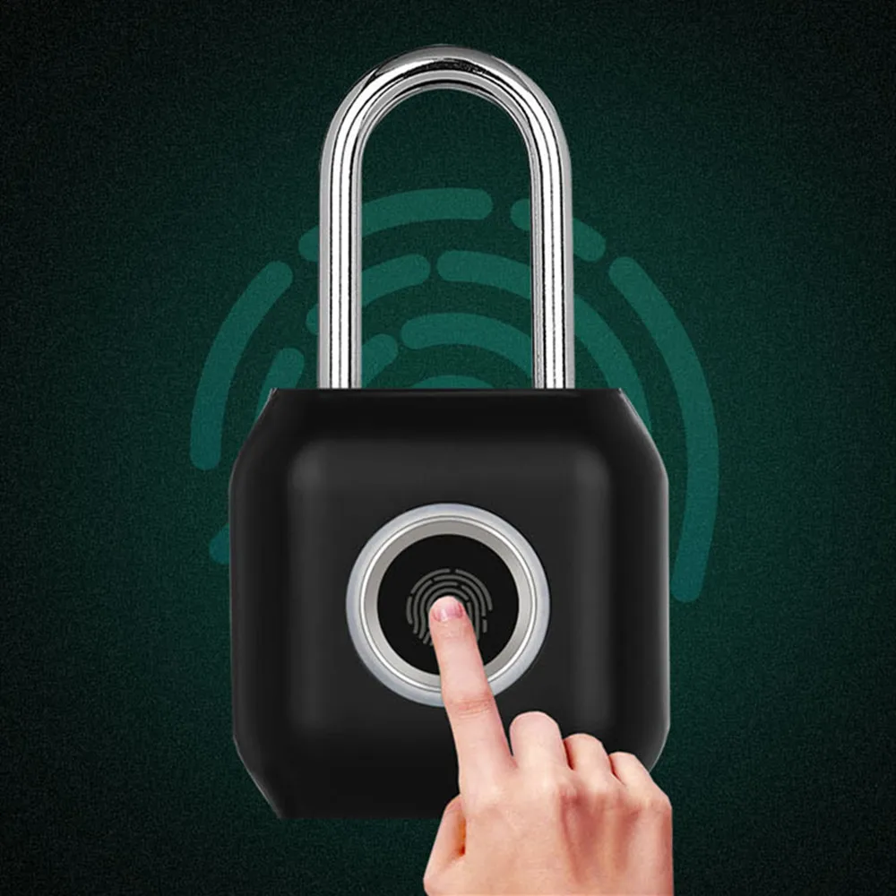 

Smart Fingerprint Door Lock Padlock USB Charging Waterproof Keyless Anti Theft Travel Luggage Drawer Safety Lock 0.5 Second Unlo