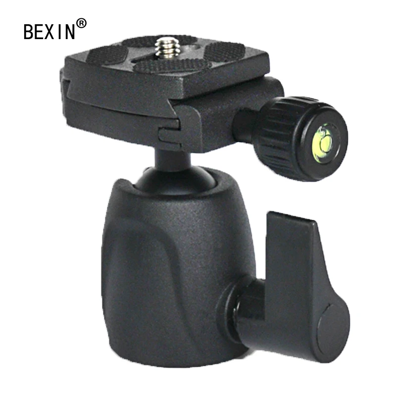 

360° Rotation Panorama Mini Ball Head Tripod Monopod Mount Head Adapter With Quick Release Plate For Dslr Camera