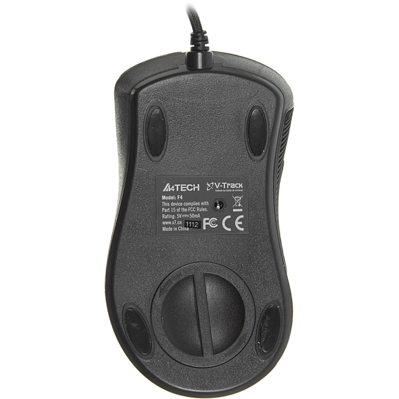 Мышь A4 V-Track F4 черный оптическая(3000dpi) USB игровая(6but