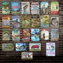 [DecorMan] охота, рыбалка, свинья, собака, жестяная вывеска на заказ,, роспись, бар, Декор, LT-1821